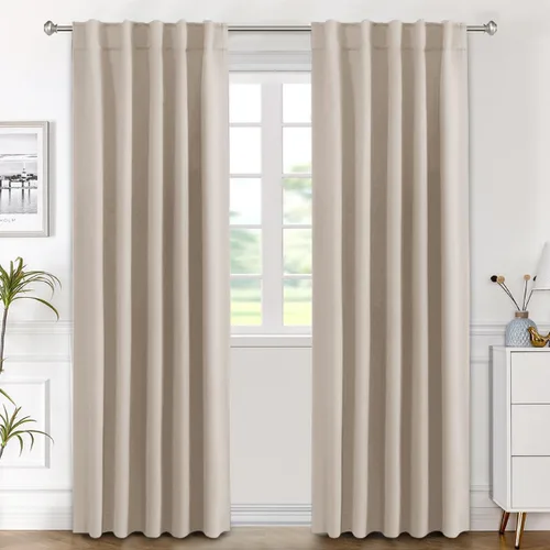 Vista 189 de H.VERSAILTEX Cortinas Opacas con Aislamiento Térmico, Paneles de Tratamiento de Ventanas que Oscurecen la Habitación, Cortinas Opacas para Sala