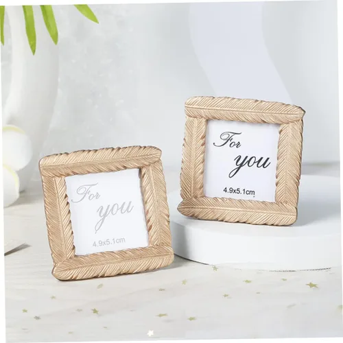Vista 3 de NOLITOY Carpeta de fotos pequeña, 8 unidades, juego dorado, decoración antigua, decoración de mesa, marcos de pósteres pequeños para colgar