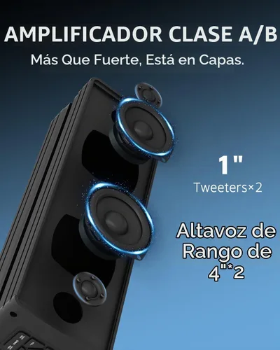 Vista 4 de Barra de sonido UTV 17 pulgadas 4 altavoces ATV SoundBar Bluetooth IP66 RGB luz de fiesta