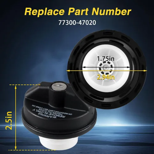 Vista 7 de Tapa de gasolina con bloqueo regular Tapa del depósito de combustible con llaves compatible con Camry Tacoma, Acura, Honda, CRV, Infiniti, Mazda