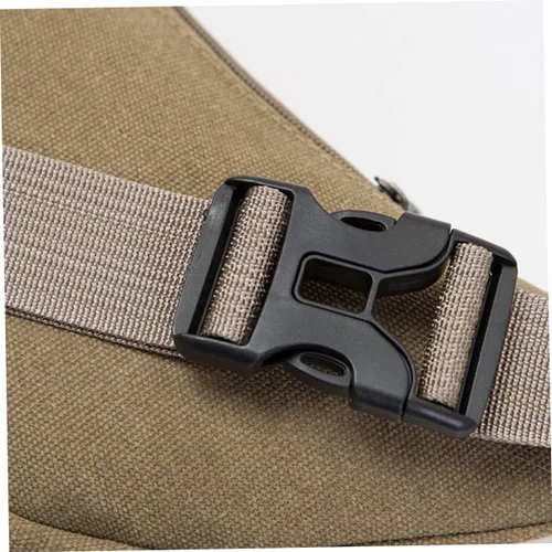Vista 7 de BESPORTBLE Riñonera de lona de moda Riñonera unisex Riñonera ajustable Riñonera de moda Riñonera, Caqui, Centímetro