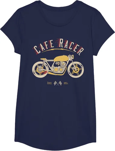 Vista 26 de Camiseta Cafe Racer - Old School - Camiseta de motocicleta vintage Negro