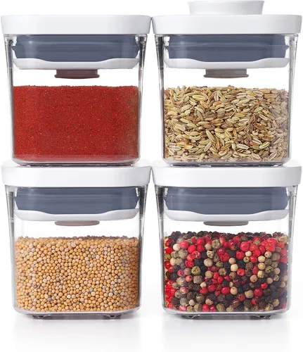 Vista 5 de OXO Good Grips - Juego de recipientes POP (3 piezas cuadradas pequeñas + 4 piezas Mini)