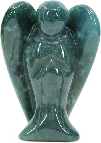 Vista 20 de Estatua de ángel de la guardia, tallada en gema de 1,5 pulgadas Amatista