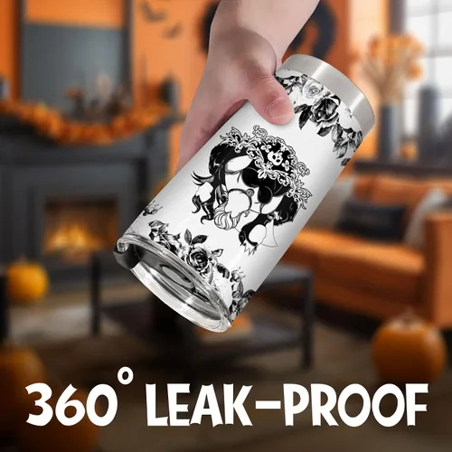 Vista 4 de 34HD Witch Queen 20 oz Tumbler Gothic Villain Dark Rose Gifts for Women Backwiches queen