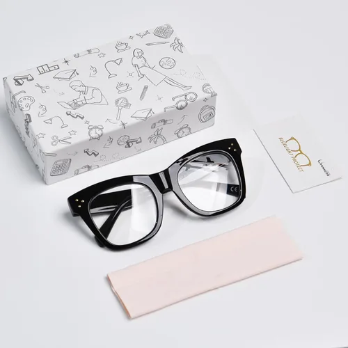 Vista 7 de FONHCOO Oversized Progressive Reading Glasses for Women Men Large Square Blue Light Blocking Computer Readers