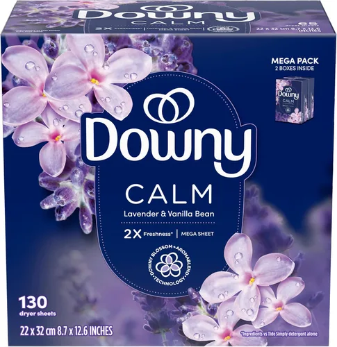 Vista 9 de Downy CALM, Mega Hojas de Secadora, Suavizante de Telas, Lavanda y Vainilla, 130