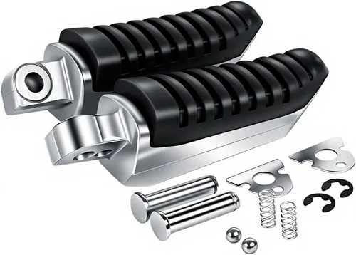 Vista 5 de Estriberas delanteras y traseras de motocicleta compatibles con Suzuki V-Strom DL650 DL1000 GSX1300R Hayabusa 2008-2020 – Reposapiés de aluminio