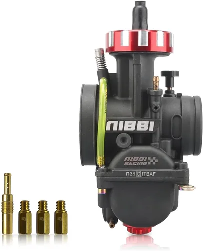 Vista 15 de NIBBI Carburador PWK de 24 mm con carburador Jets, Compatible con 125 cc-150 cc YAMAHA KAWASAKI SUZUKI Apollo SSR TTR SYM TAOTAO ATV, moto de cross