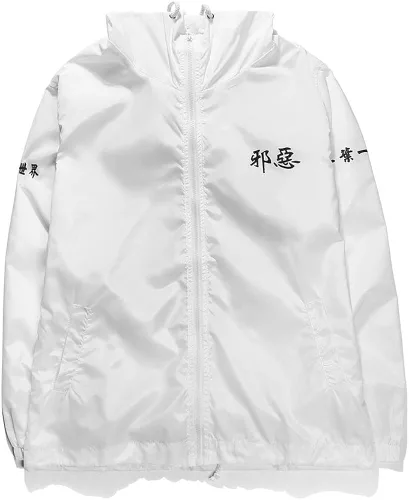 Vista 2 de Chaqueta rompevientos Aitfineism para hombre, liviana, con capucha y cordón