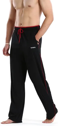 Vista 4 de Toyoocl Pantalones deportivos, pantalones deportivos, ejercicio de entrenamiento, correr, gimnasio con bolsillos con cremallera, parte inferior