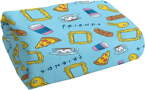 Vista 3 de LOGOVISION Toalla de playa con licencia oficial de Friends Food Pattern de 30 x 60 pulgadas