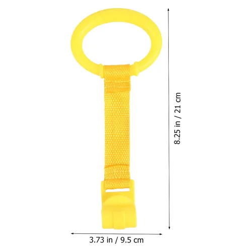 Vista 2 de TOYANDONA Anillos de dominadas para bebé para cuna y corral de juegos 4 anillos de mano para bebé para apoyo de pie y asistencia a caminar 8.3 x 3.7