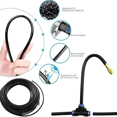 Vista 7 de New Quick Connector Drip Automatic Irrigation System with 360-degree Bending Dropper, Adjustable Atomizing Nozzle for Watering Sprinkler System for