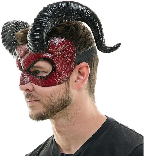 Vista 3 de STORM BUY Ram Goat Series Face Masquerade Animal Devil Mask Costume Halloween Horror Demon