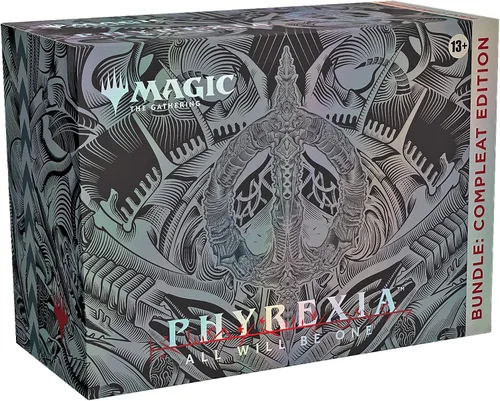 Vista 3 de Magic Phyrexia: Todos serán uno Paquete: Edición Compleada 1 Edición Compleada Booster, 12 Boosters de Set, y Accesorios Exclusivos, Multicolor