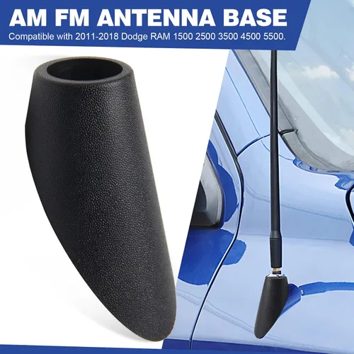 Vista 3 de Base de antena AM FM adaptador compatible con accesorios Dodge RAM 1500 2500 3500 2011 2012 2013 2014 2015 2016 2017 2018 (negro)