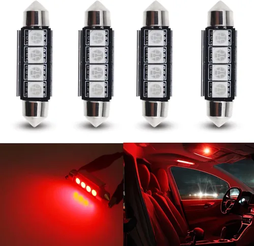 Vista 14 de Bombillas LED Festoon 6411 6418 C5W de 9 a 30 V extremadamente brillantes, sin errores, 1.5 pulgadas, 1.417 in para luces de cúpula de mapa