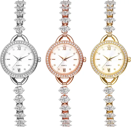 Vista 7 de Avaner Relojes de pulsera para mujer reloj de cuarzo analógico elegante con diamantes de imitación y correa delgada para mujer