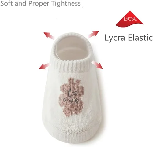 Vista 5 de Calcetines de suelo para bebé con empuñaduras antideslizantes para niños pequeños recién nacidos, antideslizantes, unisex, para niño y niña