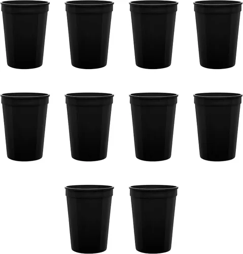 Vista 10 de DISCOUNT PROMOS Vasos de plástico personalizados + tamaño de 12 onzas + diseño de fiesta desechable + juego a granel (10, 50 o 100) ideal