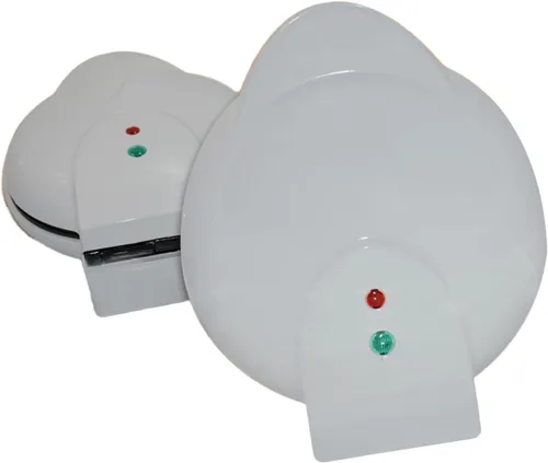 Vista 2 de Mini máquina para hacer donas, perfecta para desayunos, aperitivos y postres, superficie antiadherente que hace que 7 donas enchufe de EE. UU. 110V