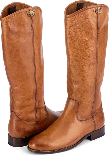 Vista 6 de Frye - Botas altas Melissa Button 2 con estilo ecuestre para mujer hechas de cuero vintage y resistente con herrajes de metal antiguo y suela