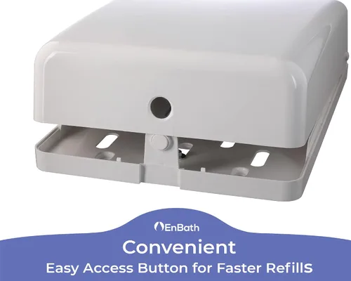 Vista 7 de Dispensador de Toallas de Papel Comercial para Montaje en Pared, Sostiene 500 Toallas de Mano Multipliegue, Tripliegue, Z Pliegue, C Pliegue