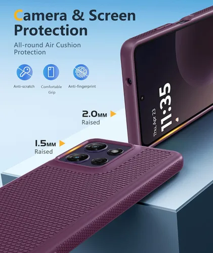 Vista 509 de FNTCASE Funda para iPhone 17 Pro: Fundas delgadas translúcidas de color azul claro compatibles con MagSafe, protección completa de la cámara