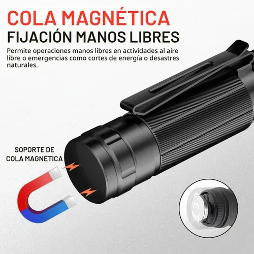 Vista 3 de SuperFire Linterna frontal recargable de 1000 lúmenes, luz impermeable para manos libres con 5 modos y base magnética, regalo para hombres, papás