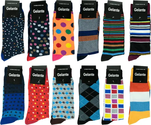 Vista 9 de 12 pares de calcetines de vestir para hombre