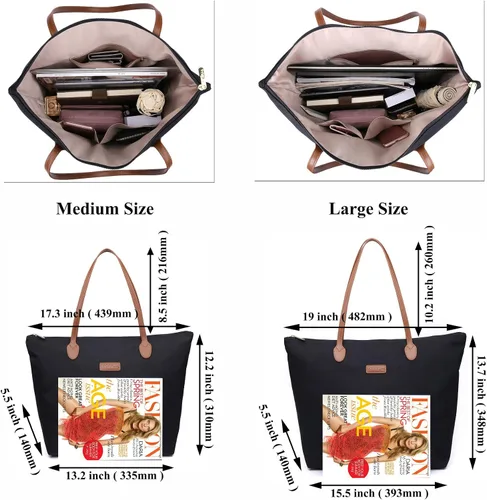 Vista 4 de Bolso de nylon ligero resistente al agua del bolso de mano