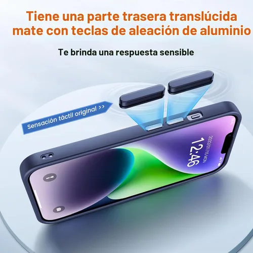 Vista 5 de Yriklso - Funda para iPhone 13/14, absorción de golpes, color azul Azul helado