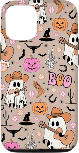 Vista 25 de Funda retro occidental para iPhone 11 Pro Max Fantasma Fantasma Vaquero de Halloween