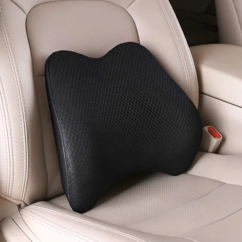 Vista 13 de Almohada de apoyo lumbar de espuma viscoelástica para coche - Soporte para la espalda para asiento de coche (Beige)