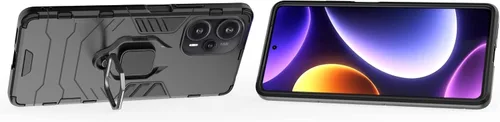 Vista 4 de Funda para Xiaomi Poco F5 5G, soporte magnético para automóvil para Xiaomi Poco F5 5G 23049PCD8G/Redmi Note 12 Turbo 5G 23049RAD8C0 Case Negro