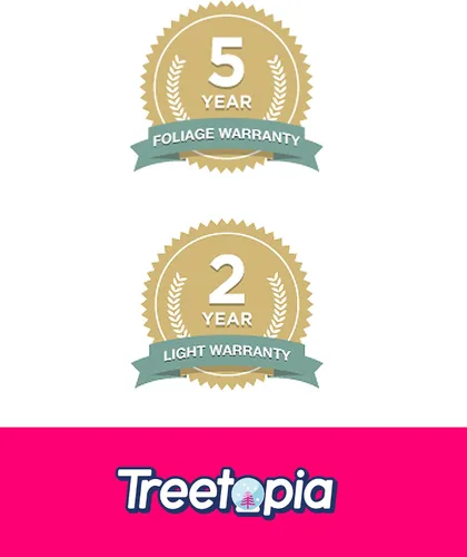 Vista 5 de Treetopia Empire Pencil Tree - Árbol de Navidad artificial para interiores, preiluminado con luces LED transparentes, ramas con bisagras, decoración