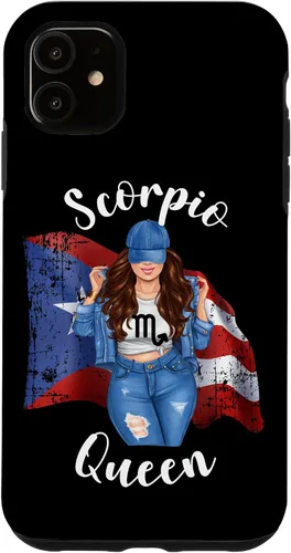 Vista 8 de Funda para iPhone 16 Puertorriqueña Escorpio Reina de Puerto Rico Morena