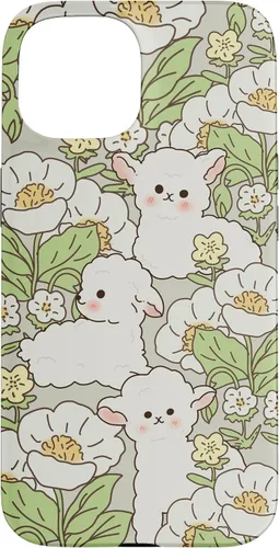 Vista 6 de Funda para iPhone 16 con diseño de oveja, cordero, margarita, granjero