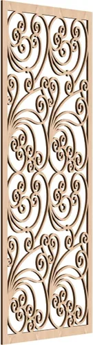 Vista 35 de 9 3/8"W x 24 3/8"H x 1/4"T Marilla Decorativos Paneles de Pared de Madera Calado, Abedul