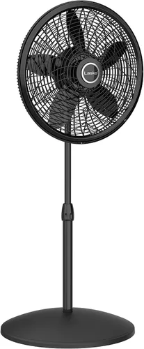 Vista 5 de Lasko Ventiladores de pedestal oscilantes con altura ajustable, temporizador, control remoto (1843) y 3 velocidades (1827)