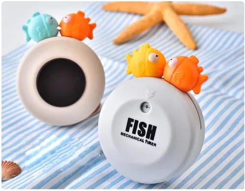 Vista 8 de Temporizadores de maquinaria Bobofish de dibujos animados de 60 minutos mecánico para cocina, reloj con alarma fuerte, contadores de alarma manual