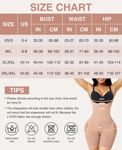 Vista 6 de Lover-Beauty Butt Lifting Shapewear Removable Straps Open Bust Tummy Control Body Shaper