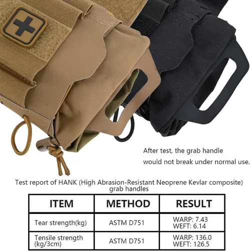 Vista 7 de SABADO Rapid/Quick Deploy First Aid Kit Pack Tactical IFAK Pouch Two-Piece System Med Roll Carrier Hypalon Handle Outdoor Sport Hunting Bag
