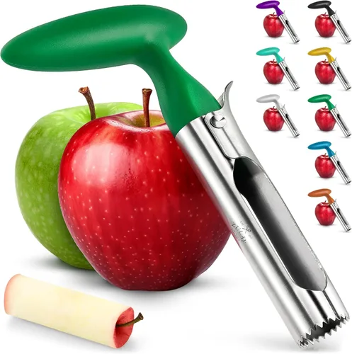 Vista 11 de Zulay Kitchen Herramienta Premium para Descorazonar Manzanas - Hojas Ultra Afiladas de Acero Inoxidable y Serradas para Descorazonar Fácilmente