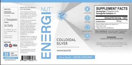 Vista 3 de ENERGI - Líquido de plata coloidal, suplemento de apoyo inmunológico, suplemento del sistema inmunitario para adultos y niños, gotas de plata