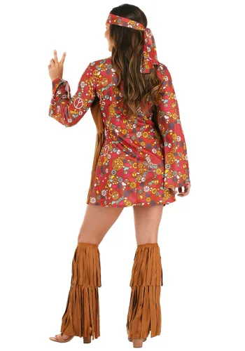 Vista 2 de Disfraz para adulto Peace & Love Hippie Multicolor