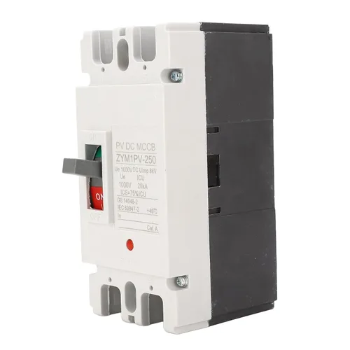 Vista 7 de Interruptor de batería solar, 1000 V de alta ruptura CC resistente a la intemperie disyuntor de caja moldeada 200A 2P cortocircuito de arco corto al