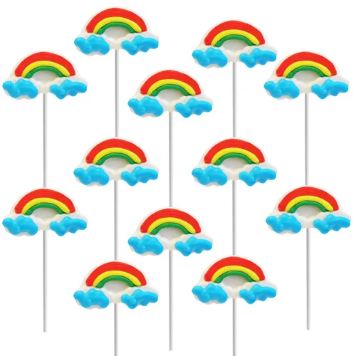 Vista 9 de 12 unidades de caramelos con forma de arco iris, ideales para rellenos de bolsas de golosinas, envueltos individualmente (paquete de 12)