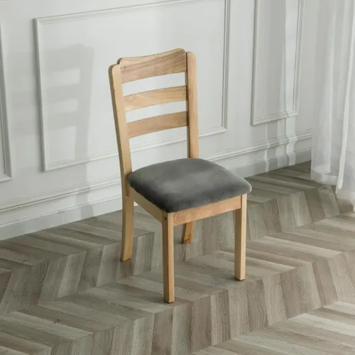 Vista 2 de Juego de 6 fundas de asiento de terciopelo para sillas de comedor, fundas de asiento elásticas para sillas de comedor, fundas de asiento para sillas
